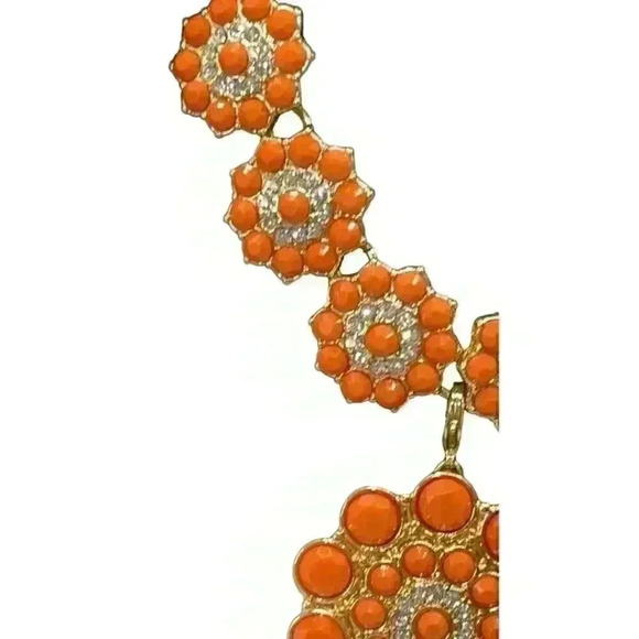 Premier Designs Jewelry Peachy Keen 50 Necklaces Orange and Goldtone - Picture 2 of 5